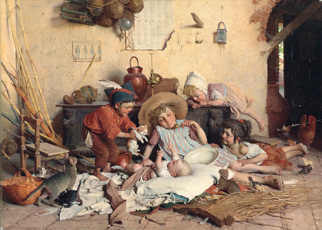 La pequeña mamá, segunda mitad del siglo XIX de Gaetano Chierici