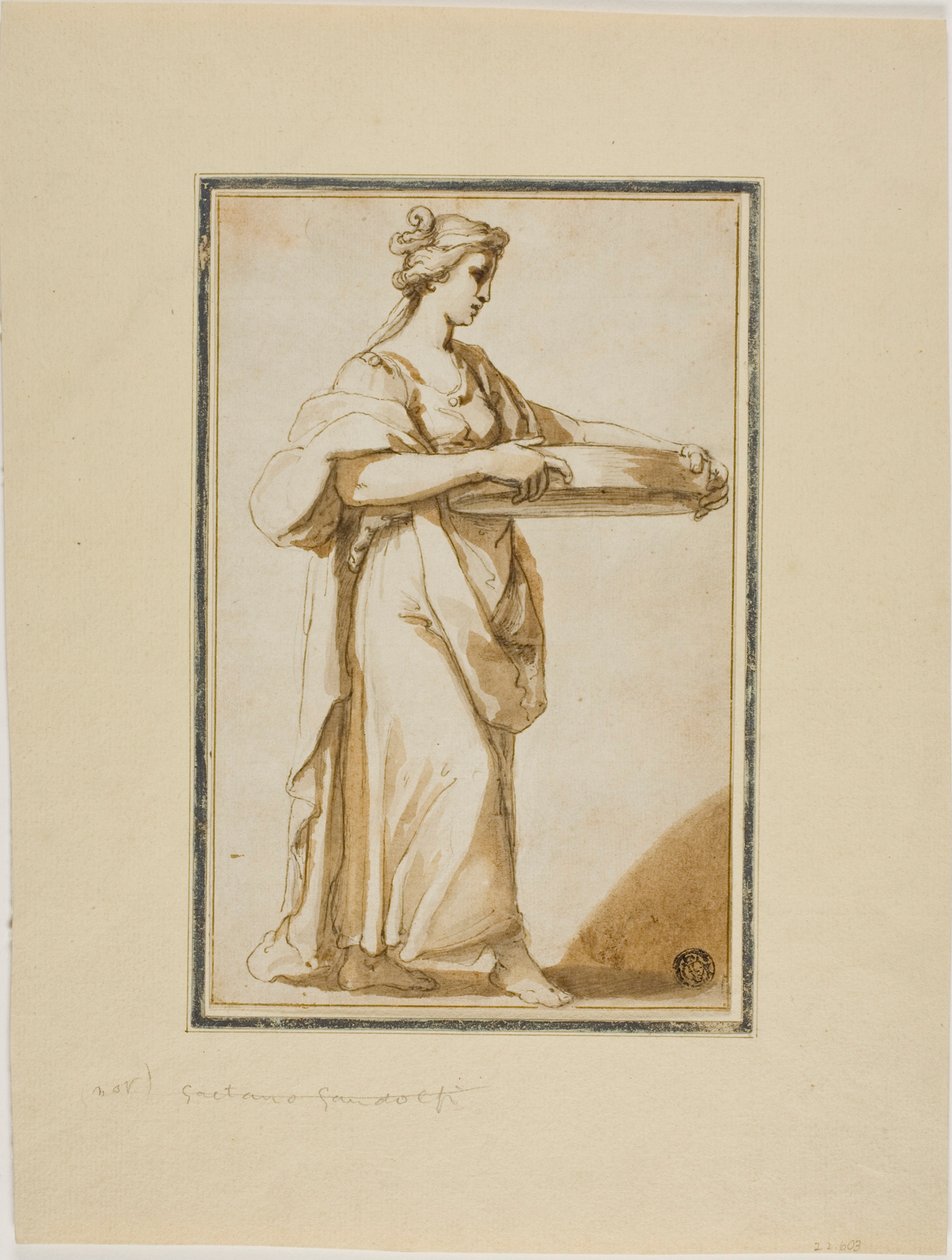 Virgen de Vestal Tuccia de Gaetano Gandolfi