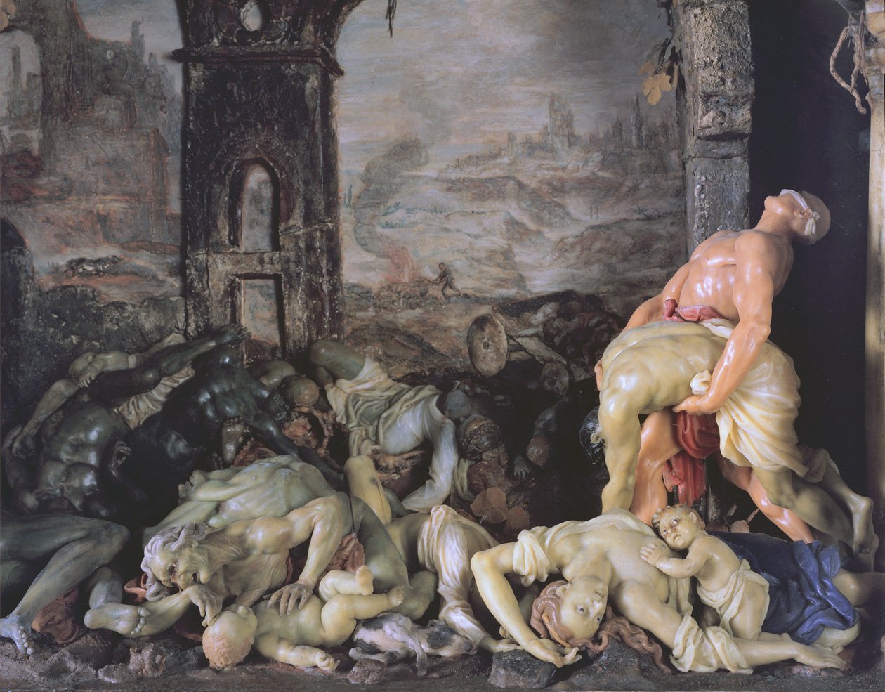 La Peste (detalle) de Gaetano Giulio Zumbo