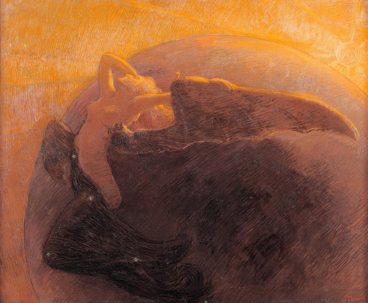 El día despierta la noche de Gaetano Previati