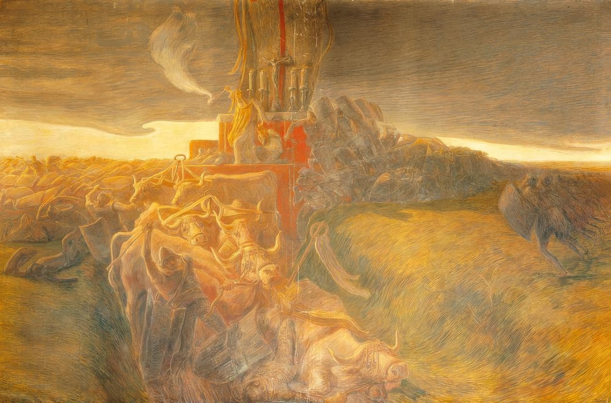 La batalla de Legnano: La defensa del Carroccio de Gaetano Previati
