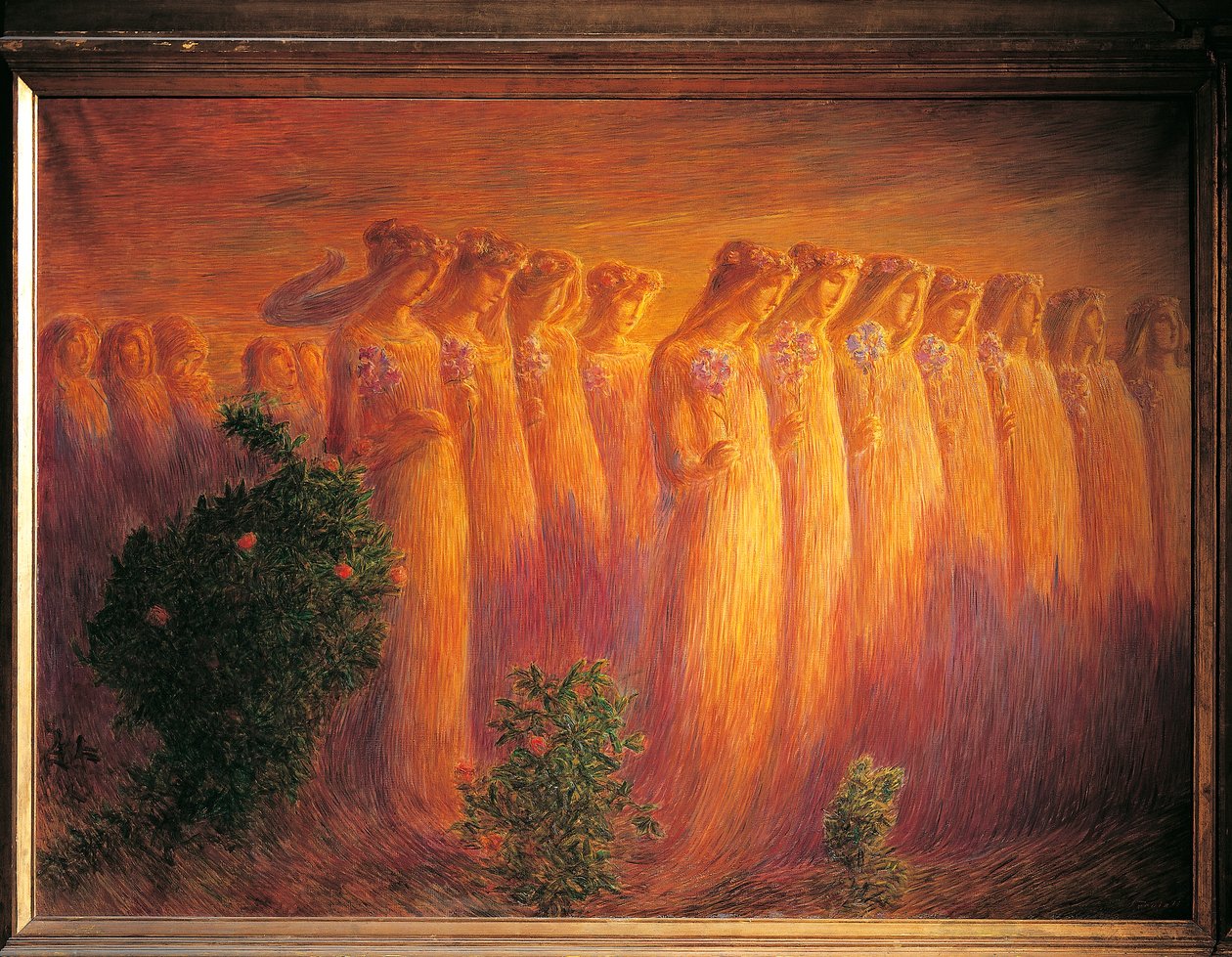 Funeral de la virgen de Gaetano Previati