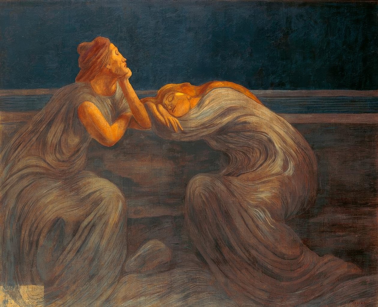 Nocturno, 1908, por Gaetano Previati (1852–1920) de Gaetano Previati
