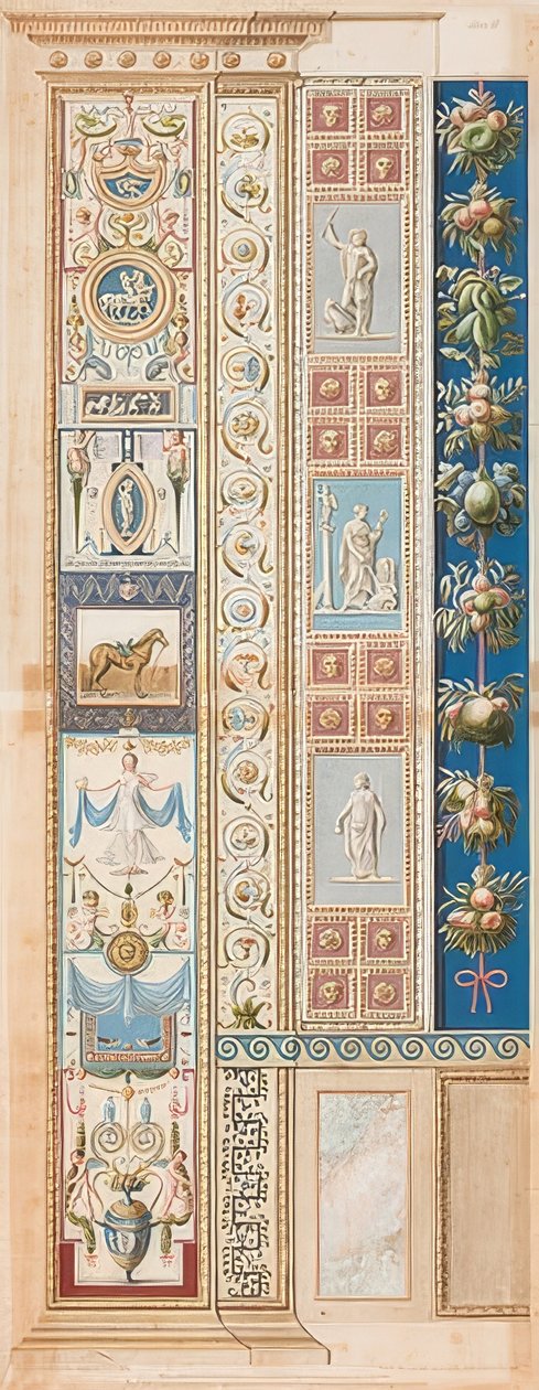 Pilaster Loggia II (Adorno con un caballo ensillado en el campo central) de Gaetano Savorelli