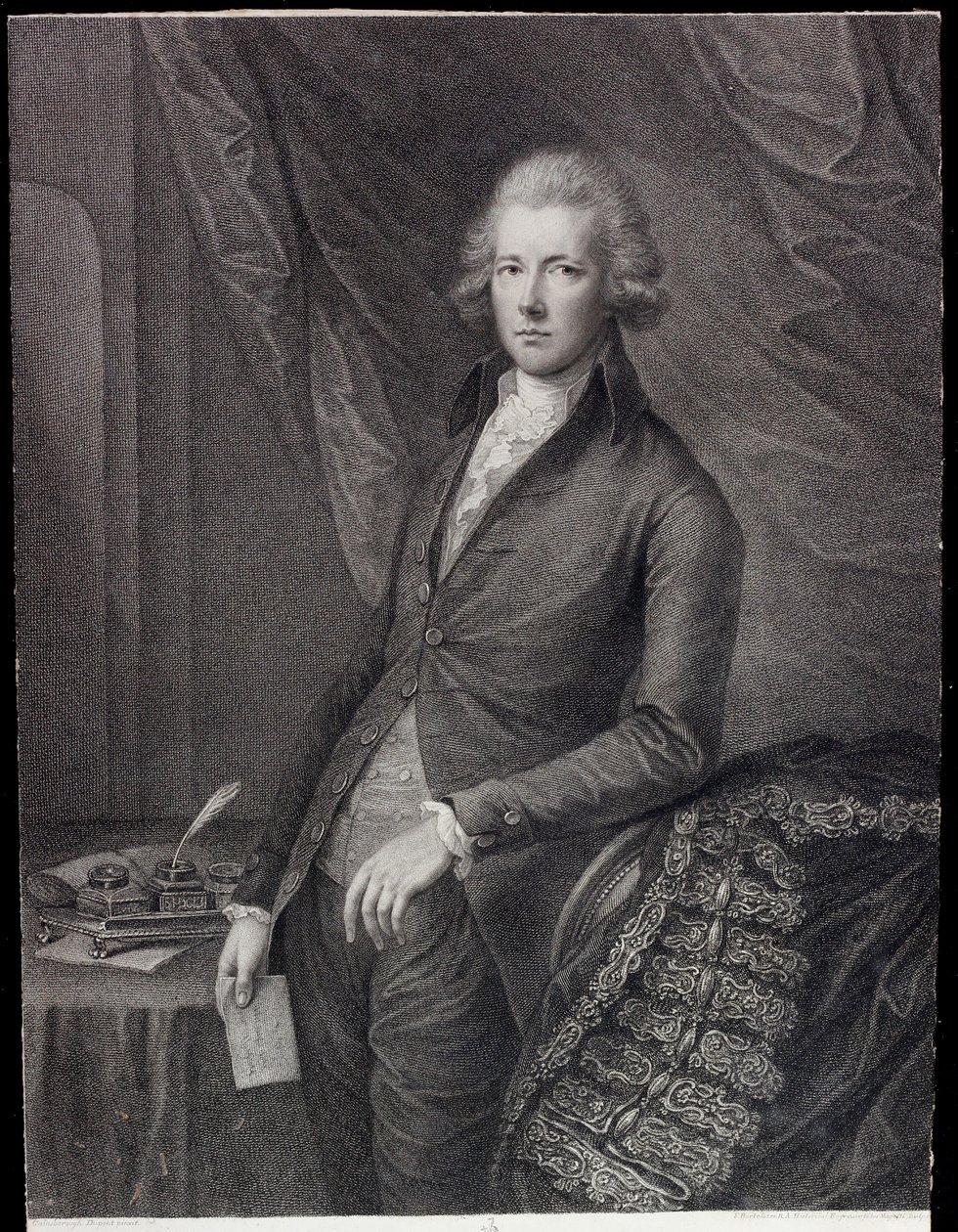 El Muy Honorable William Pitt el joven (grabado) de Gainsborough (after) Dupont