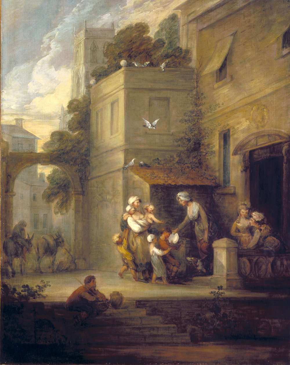 Caridad aliviando la angustia (óleo sobre lienzo) de Gainsborough Dupont
