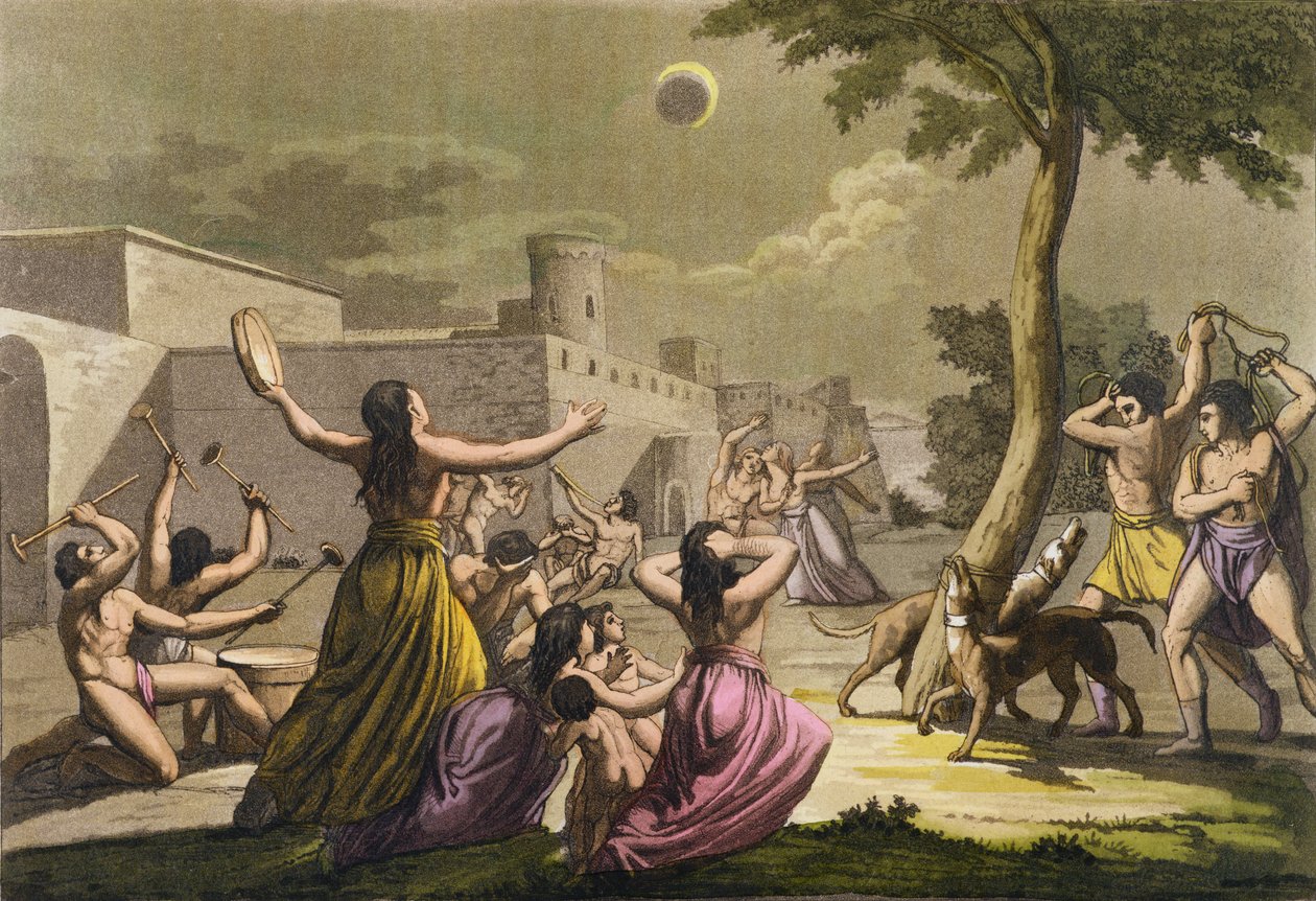 Terror de los peruanos durante un eclipse de luna, de 