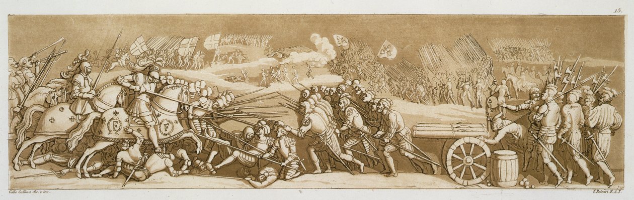 La Batalla de Melegnano, 1515, lámina 15 de 