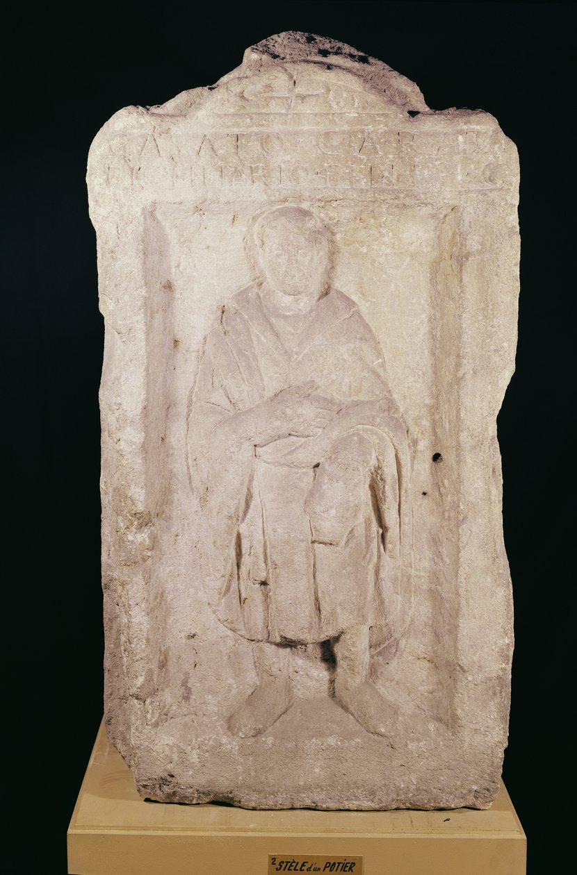 Estela funeraria de un alfarero de Gallo Roman