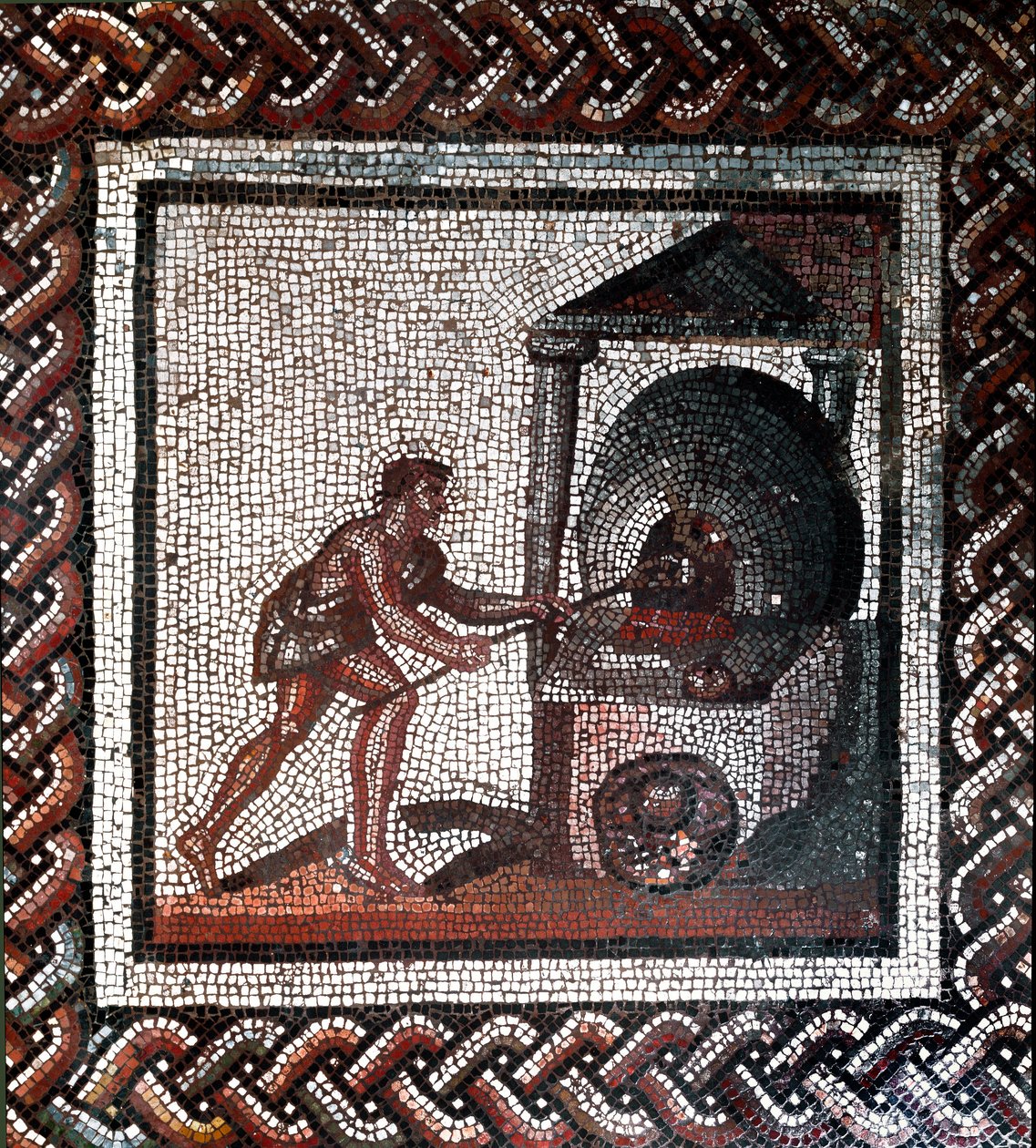 Escena de panadería. (mosaico, finales del siglo II, principios del siglo III) de Gallo-Roman