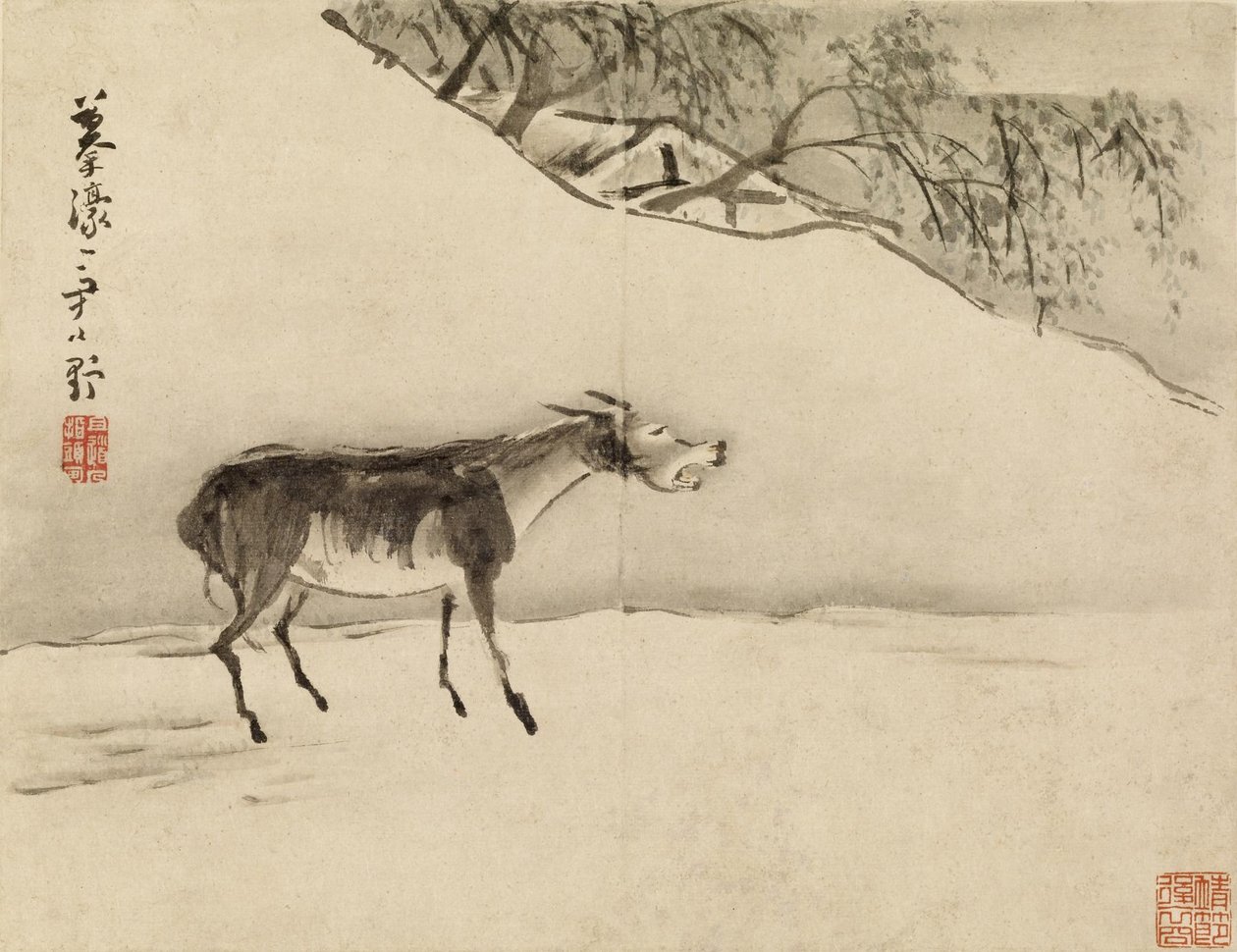 Burro que rebuzna de Gao Qipei