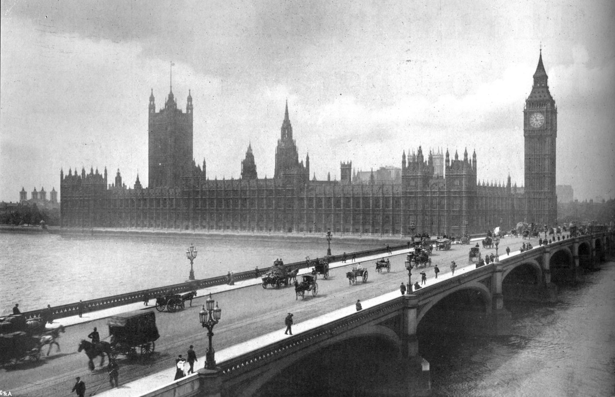 Casas del Parlamento y Puente de Westminster, 1919 de Garratt and Atkinson