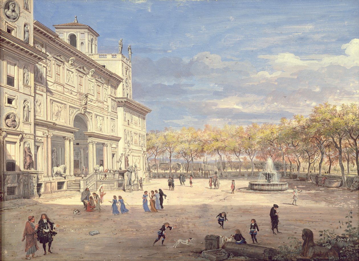 La Villa Medici, Roma, 1685 de Gaspar van Wittel