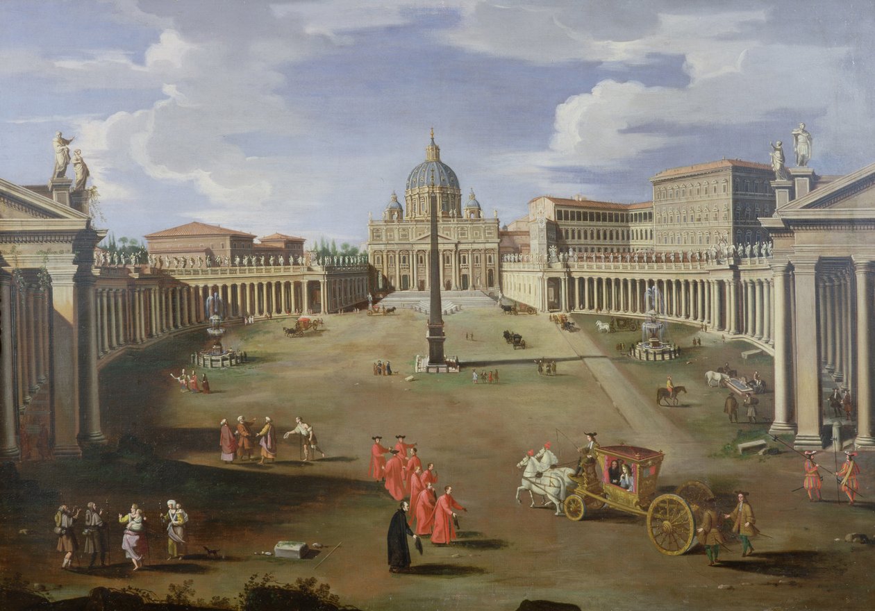 Vista de San Pedro en Roma de Gaspar van Wittel