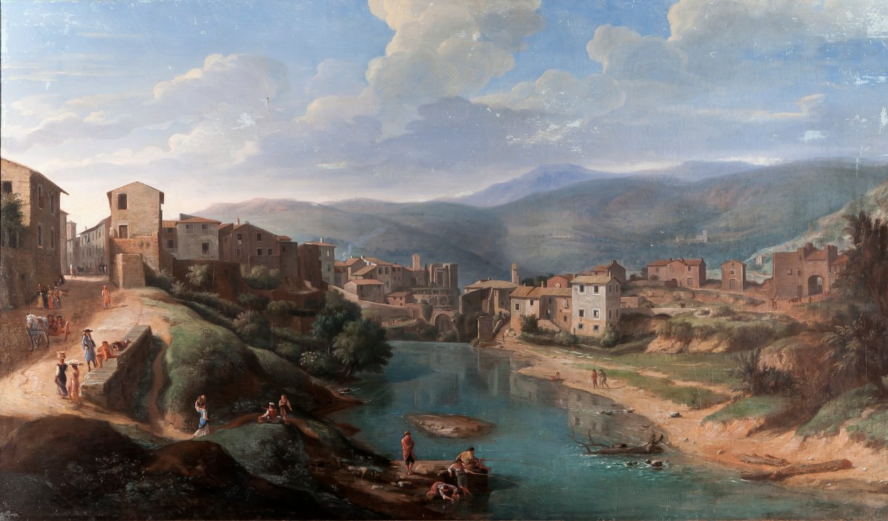 Vista del Aniene en Tívoli, c.1710-15 de Gaspar van Wittel