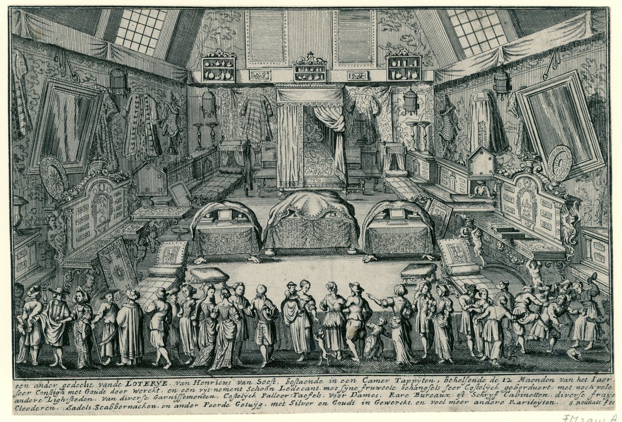 La lotería de Henricus van Soest en Amberes de Gaspar Bouttats