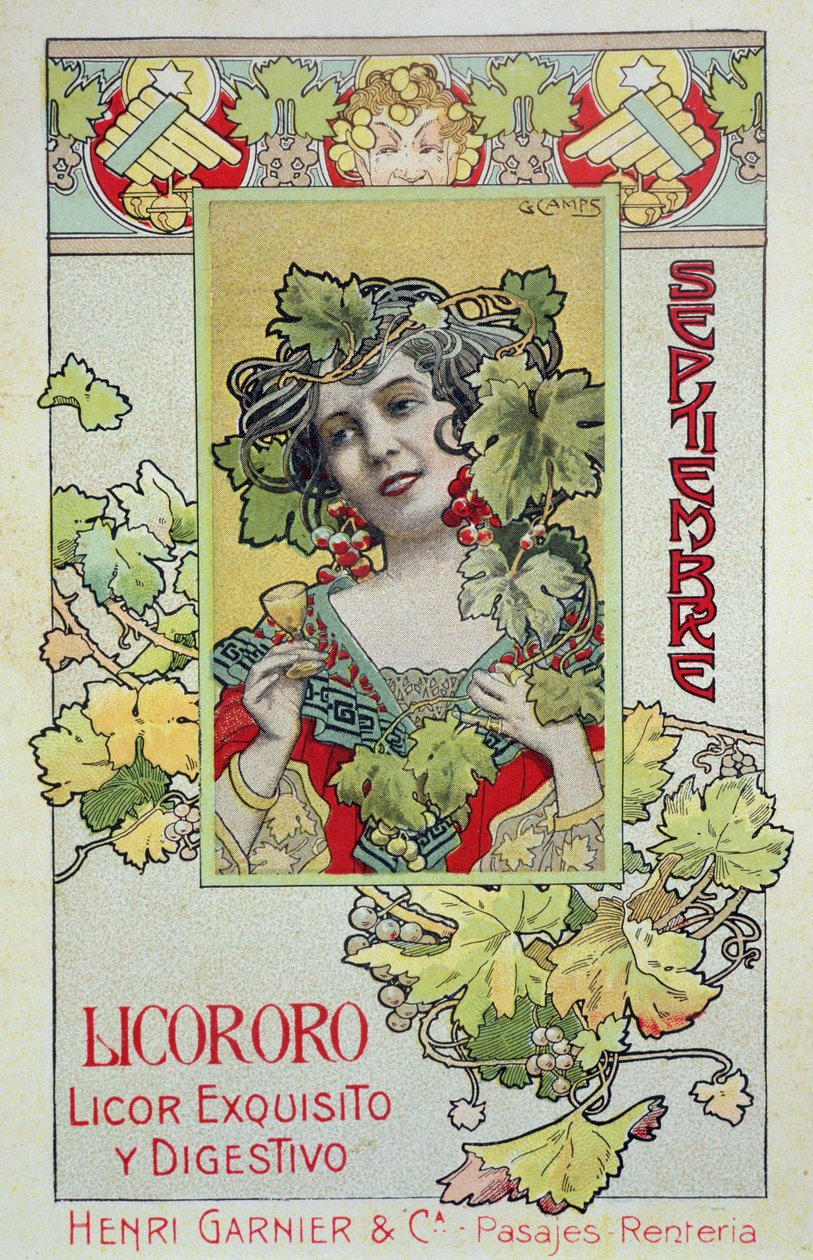 Septiembre, de un calendario para Henri Garnier & Co. de Gaspar Camps Junyent