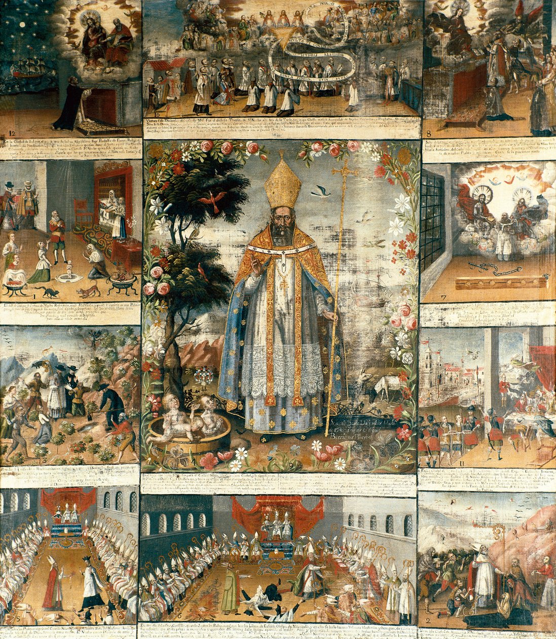 Retablo de la vida de San Nicolás de Myra o Bari (270-345) de Gaspar Miguel de Berrio