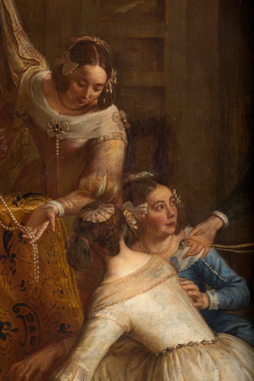 Iglesia parroquial (Eglise Saint-Brice). Pintura "La Archiduquesa Isabel de España donando sus joyas a la basílica de San Martín de Halle". Gaspar de Crayer. de Gaspar De Crayer