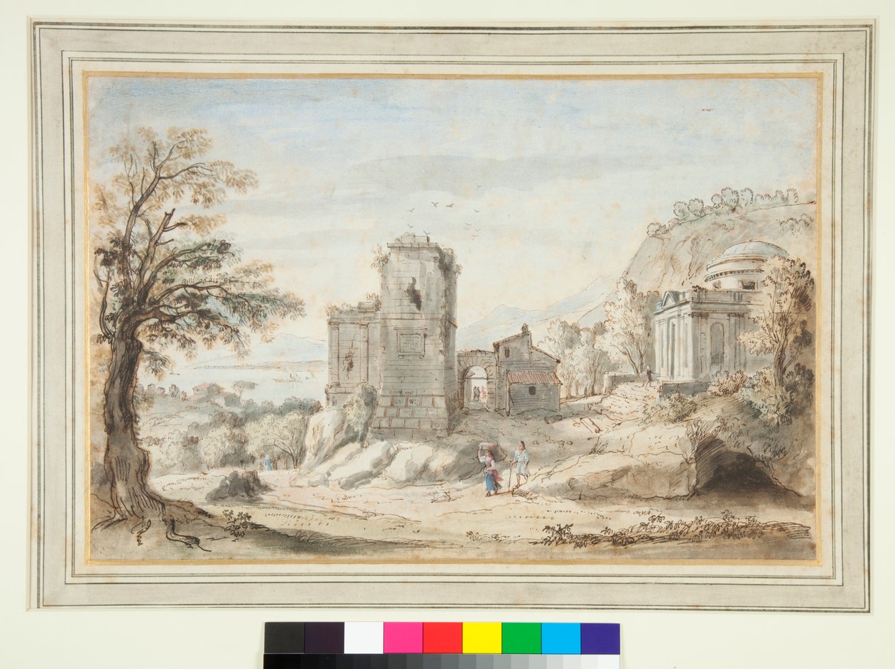 Paisaje con Ruinas y un Templo de Gaspar van Wittel