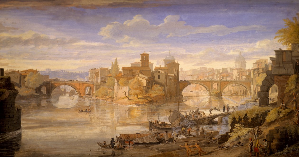 Isla Tiberina de Gaspar van Wittel