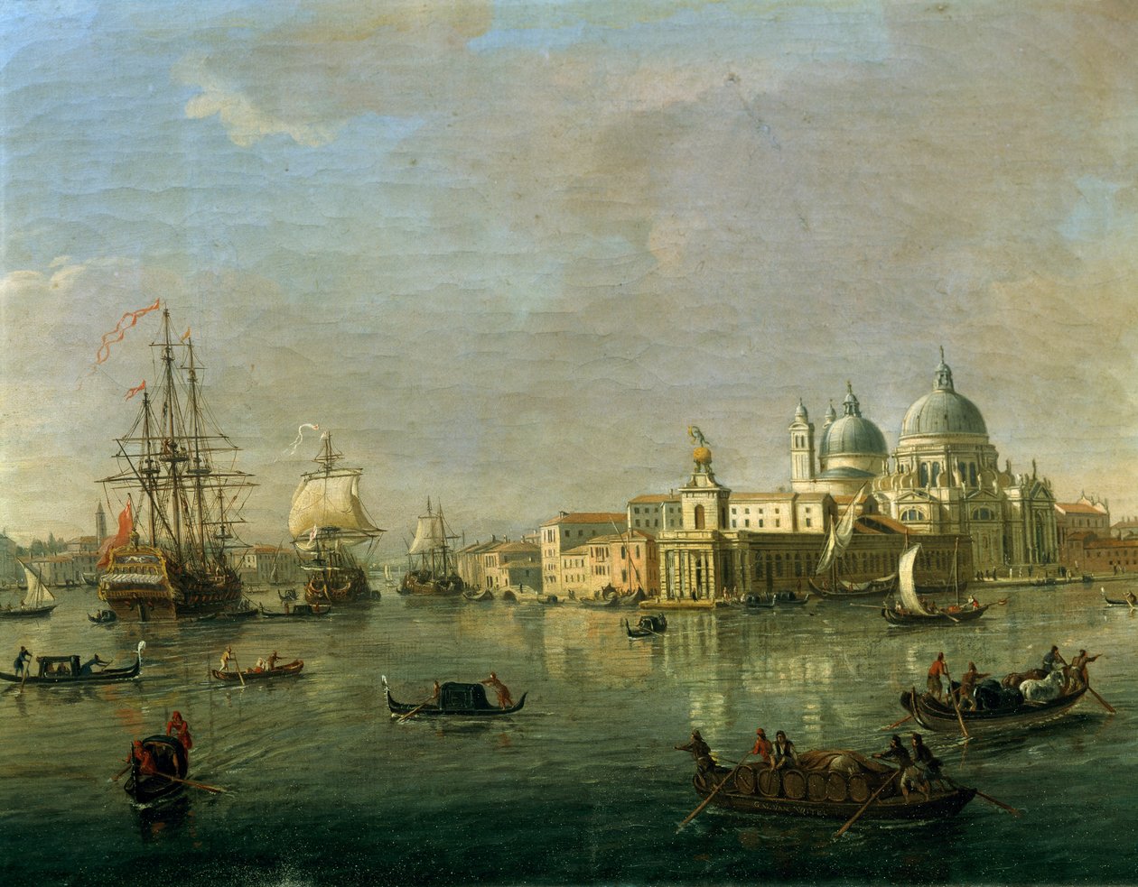 Vista de Venecia con Giudecca y la Aduana (detalle) de Gaspar van Wittel