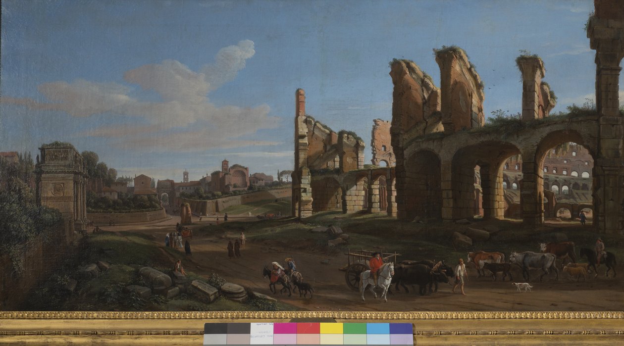 El Coliseo y el Foro Romano, 1711 de Gaspar van Wittel