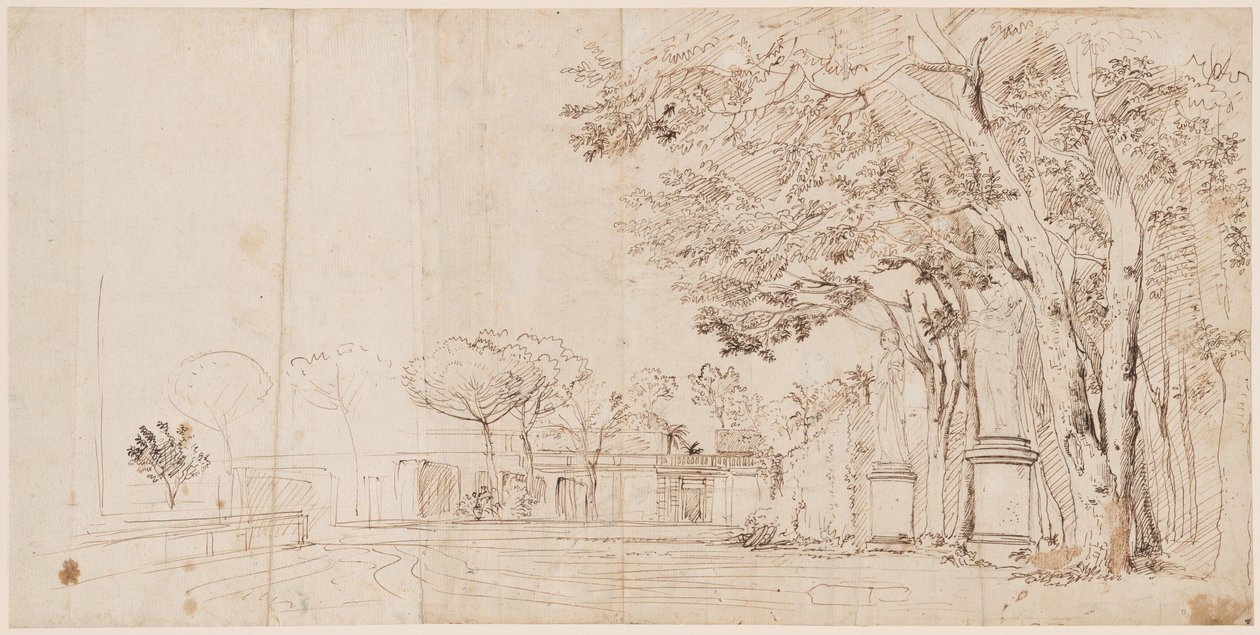 Los Jardines de la Villa Medici de Gaspar van Wittel