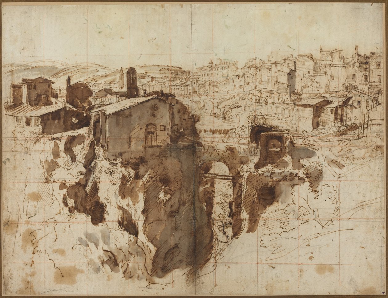 La cascada y la ciudad de Tívoli de Gaspar van Wittel