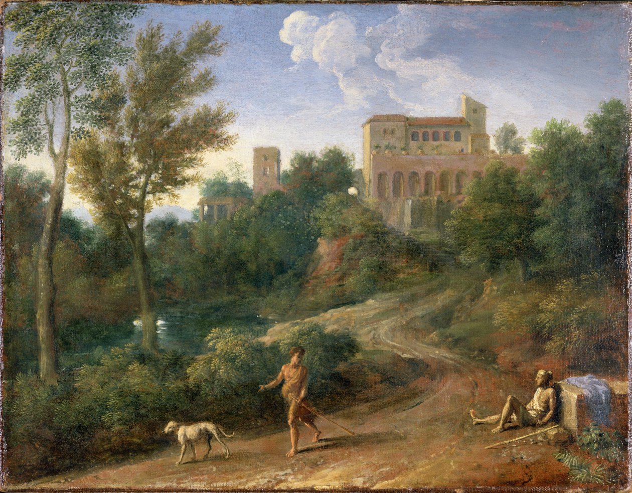 Paisaje Clásico con Figuras, c.1672-5 de Gaspard Poussin Dughet