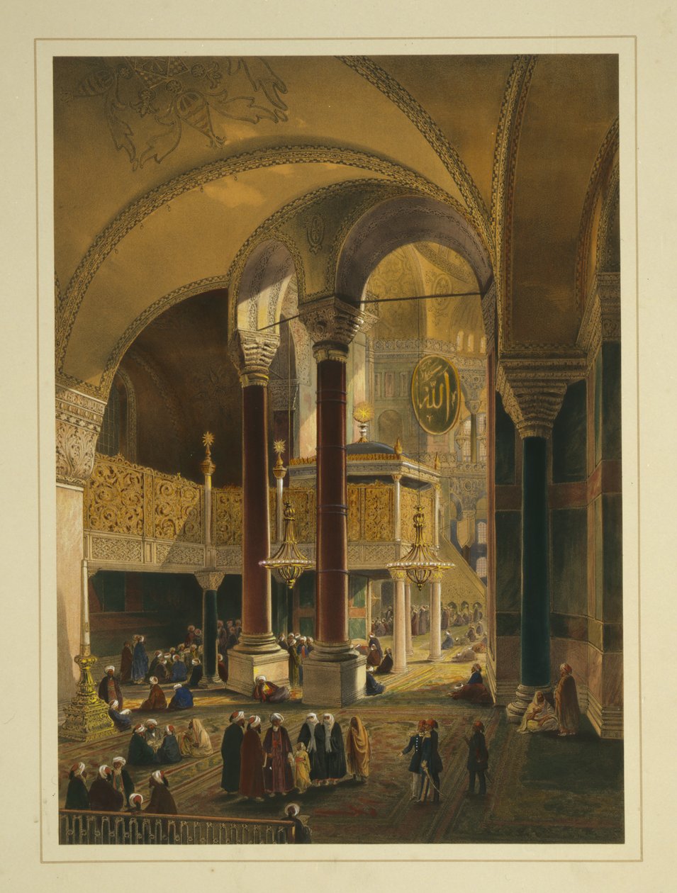 La galería imperial de la mezquita Ayasofya, antigua iglesia de Santa Sofía de Gaspard Fossati