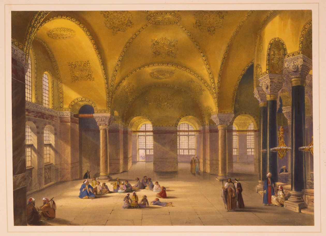 Interior del gineceo de la mezquita de Ayasofya, antigua iglesia de Santa Sofía de Gaspard Fossati