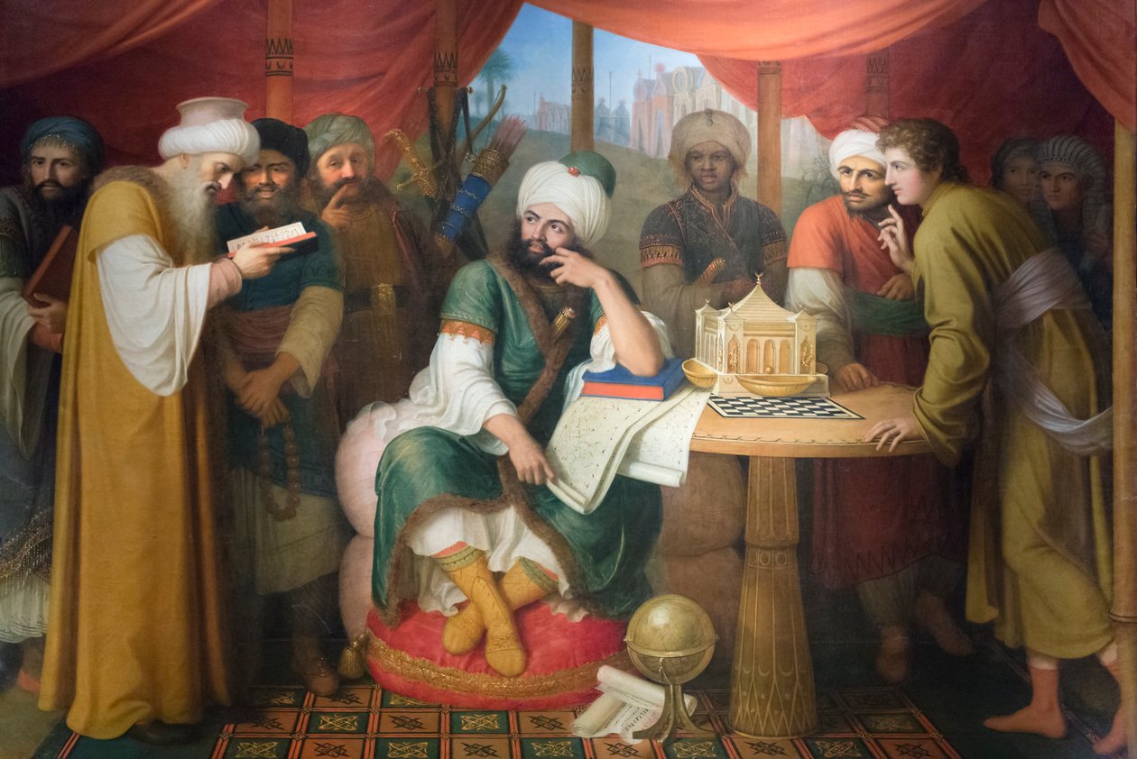 Harun Al Rashid en su tienda con los sabios de oriente de Gaspare Landi