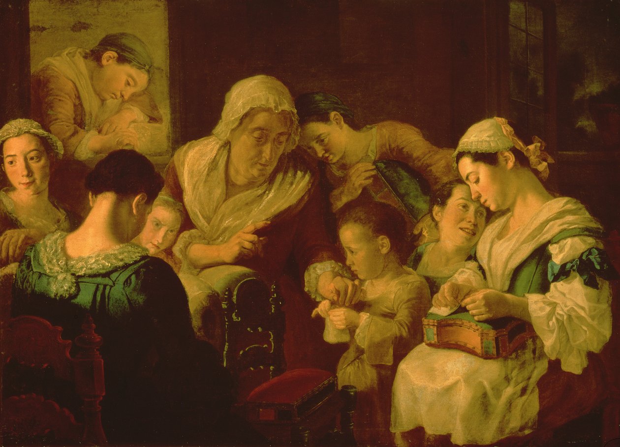 La escuela de bordado, 1751-52 de Gaspare Traversi