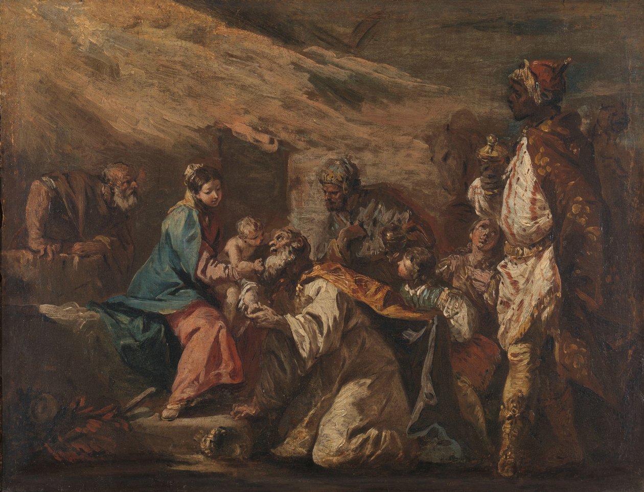 Adoración de los Reyes Magos de Gasparo Diziani (attributed to)