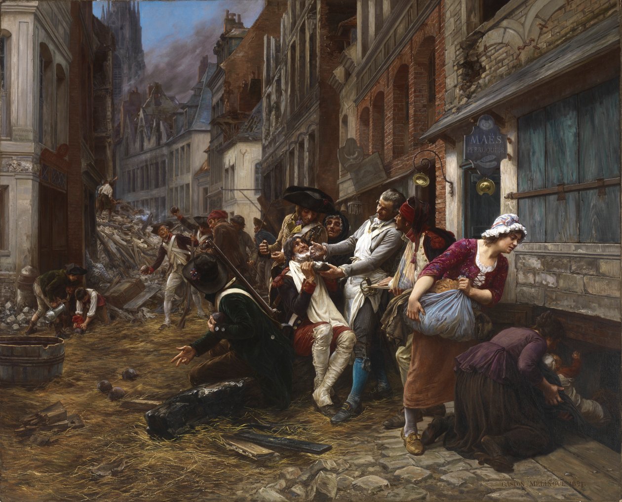 Episodio del sitio de Lille, 1792, 1891 de Gaston Theodore Melingue