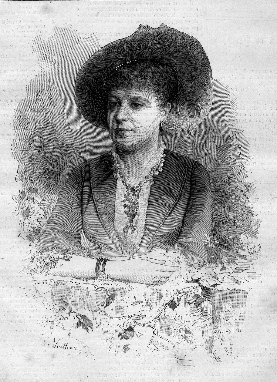 Retrato de Rosita Mauri (1849-1923), bailarina clásica española. Grabado por Vuillier en “Le Monde Illustré” n°1237 del 11 de diciembre de 1880 de Gaston Vuillier