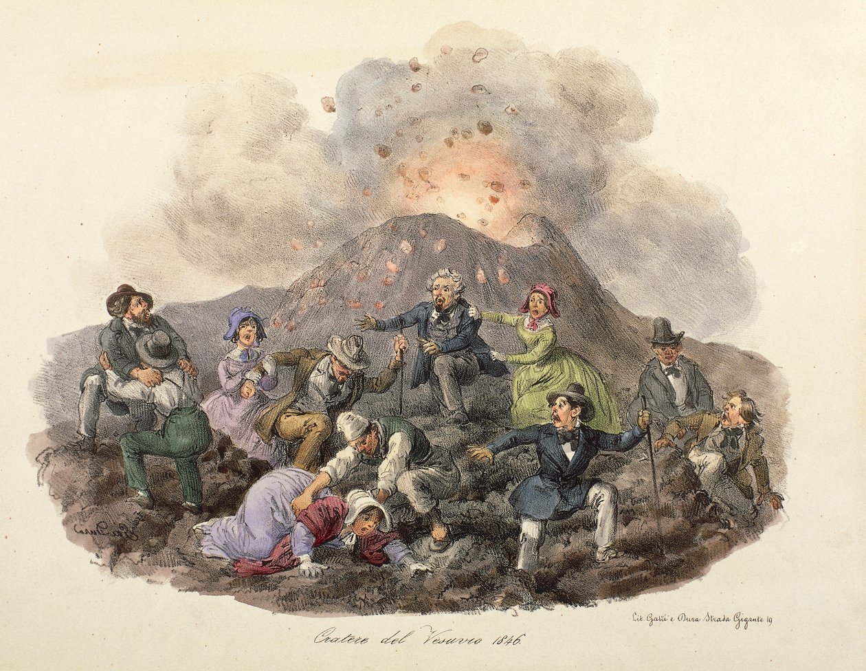 El descenso del Monte Vesubio de Gatti and Dura