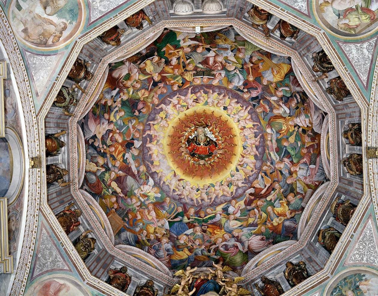 El concierto de los ángeles, desde la cúpula, 1534-35 de Gaudenzio Ferrari