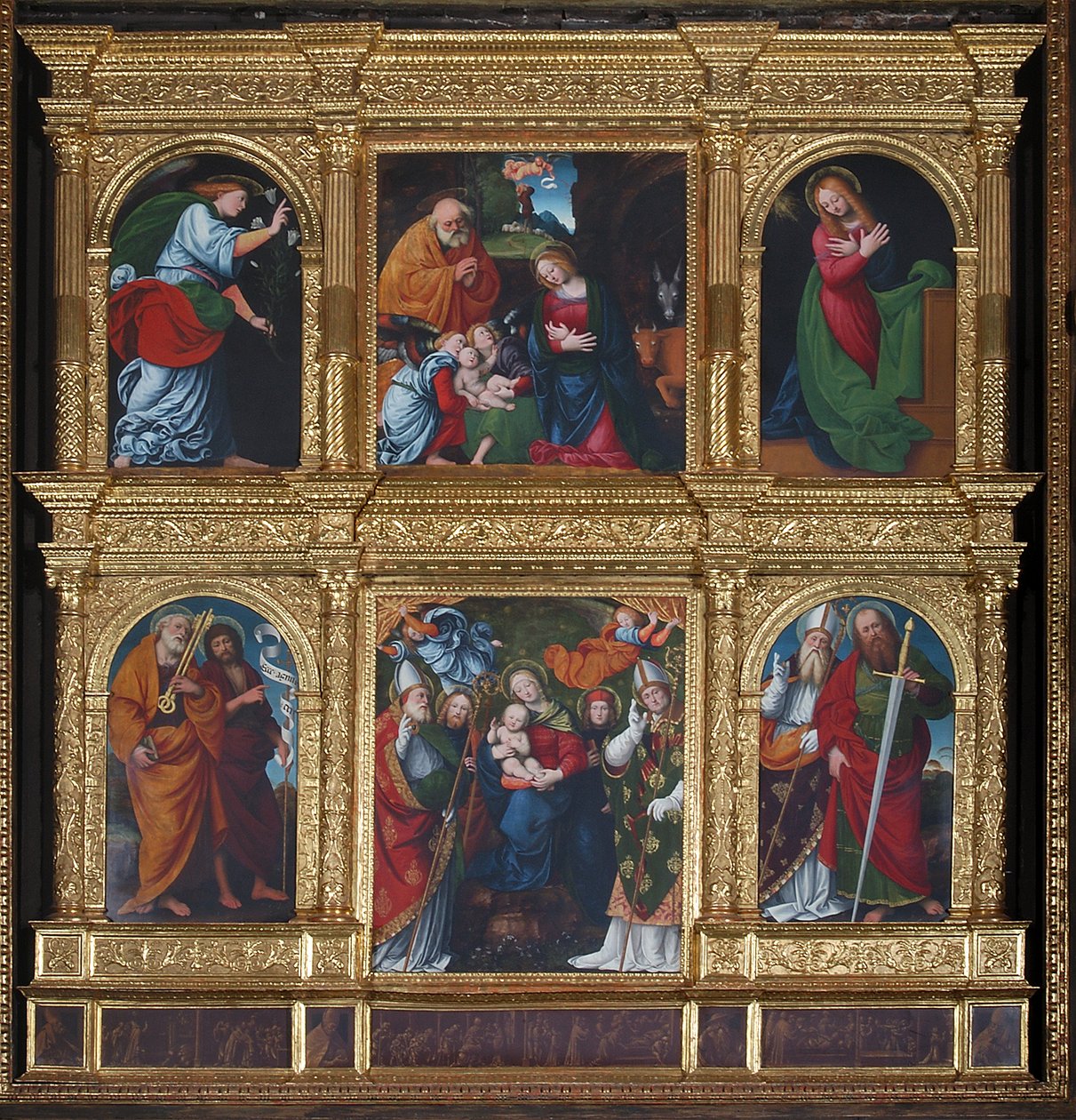 Anunciación y Natividad, 1516 de Gaudenzio Ferrari