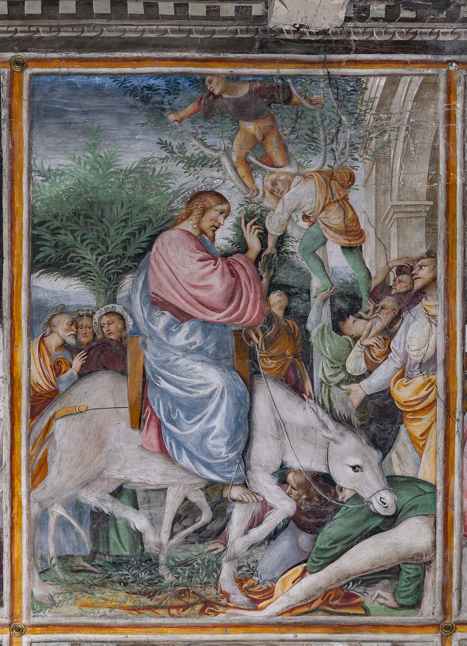 Detalle de "Cristo entrando en Jerusalén", de "La vida y la pasión de Cristo" de Gaudenzio Ferrari