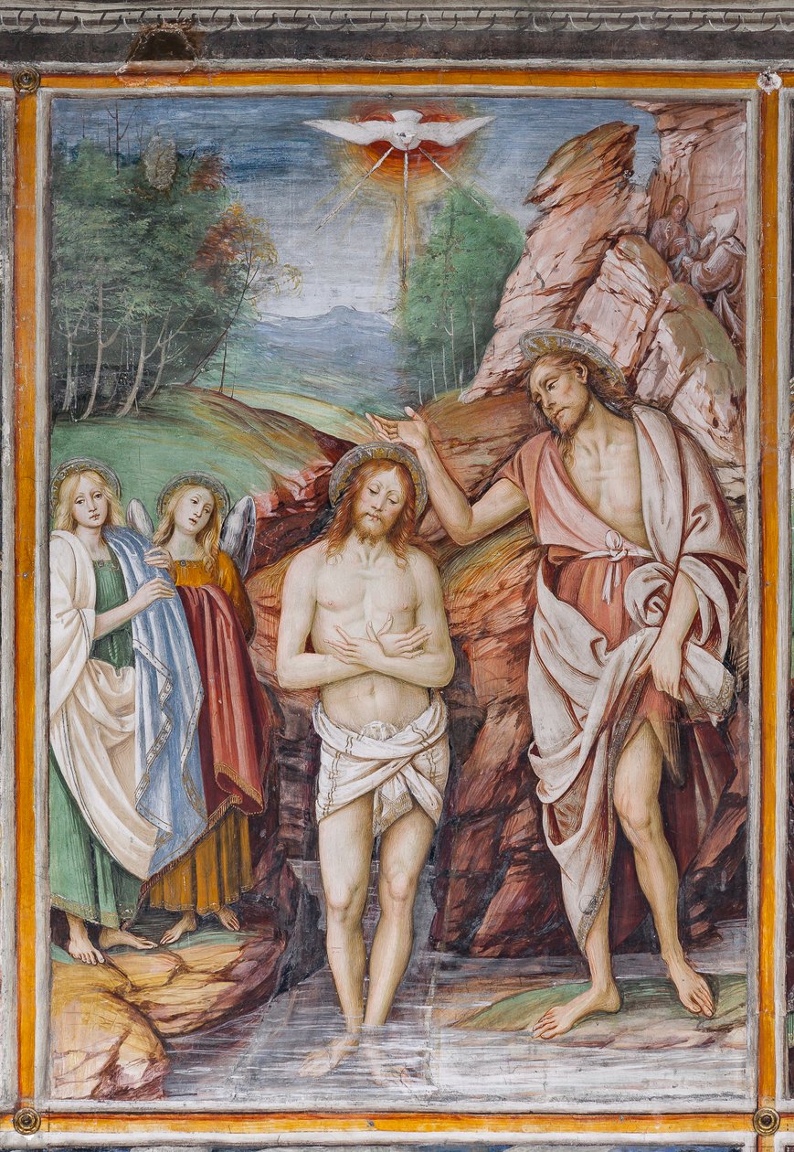 Detalle de "El bautismo de Jesús", de "La vida y la pasión de Cristo" de Gaudenzio Ferrari