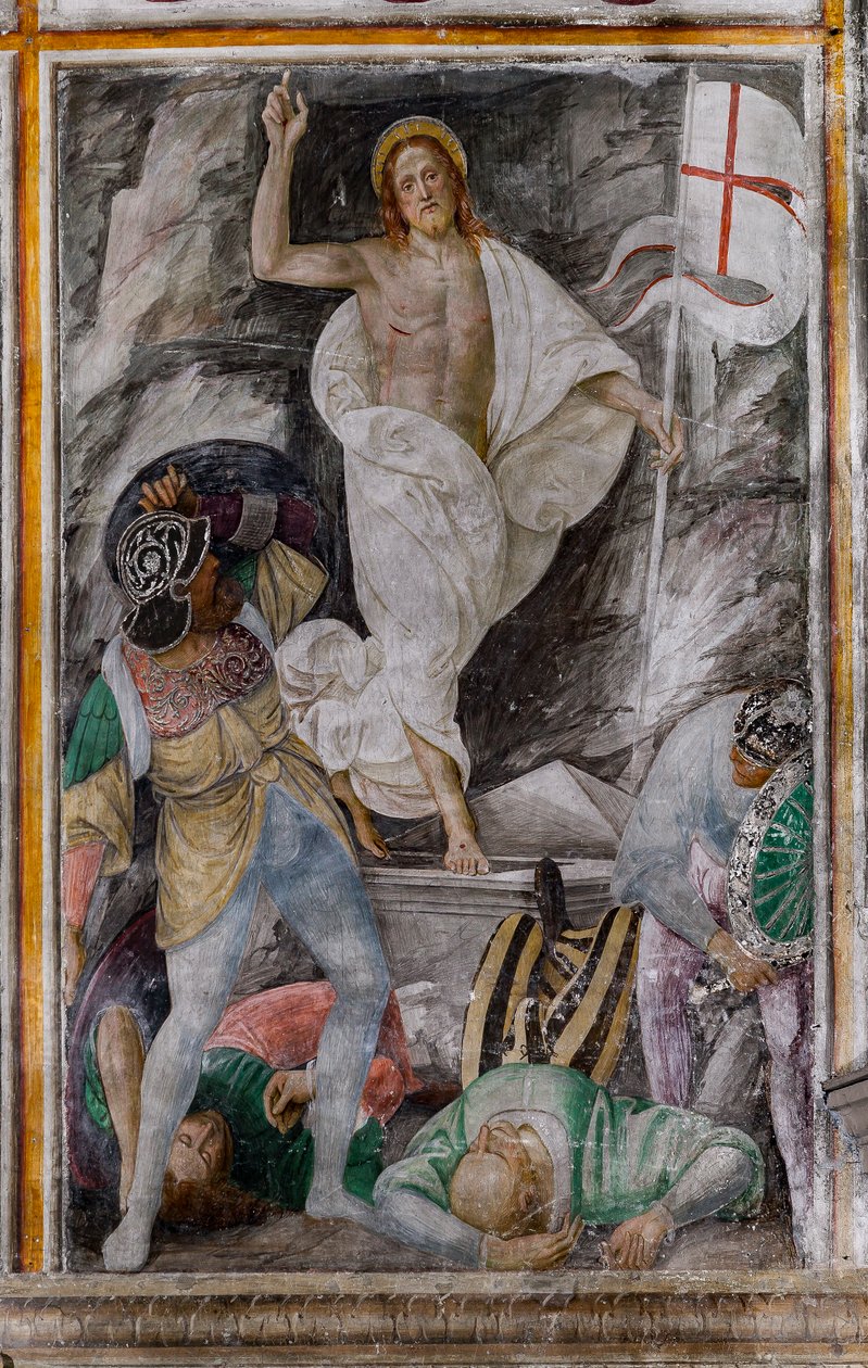 Detalle de la "Resurrección de Cristo", de "La vida y la pasión de Cristo" de Gaudenzio Ferrari