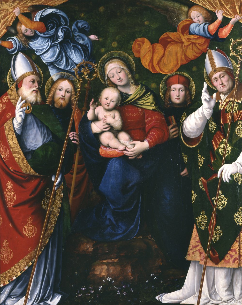 Madonna, Niño y Santos, 1516 de Gaudenzio Ferrari