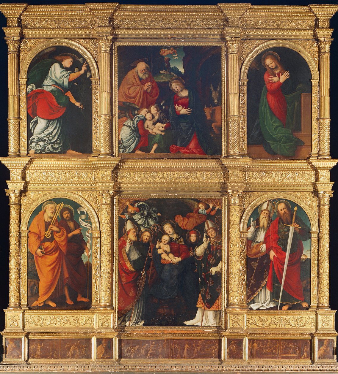 Natividad, Anunciación de Gaudenzio Ferrari