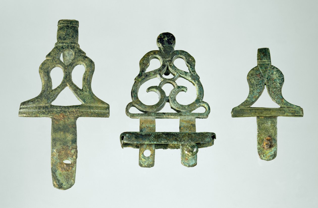 Ganchos de cinturón, de Chalons-sur-Marne, Tene II (300-120 a.C.) de Gaulish