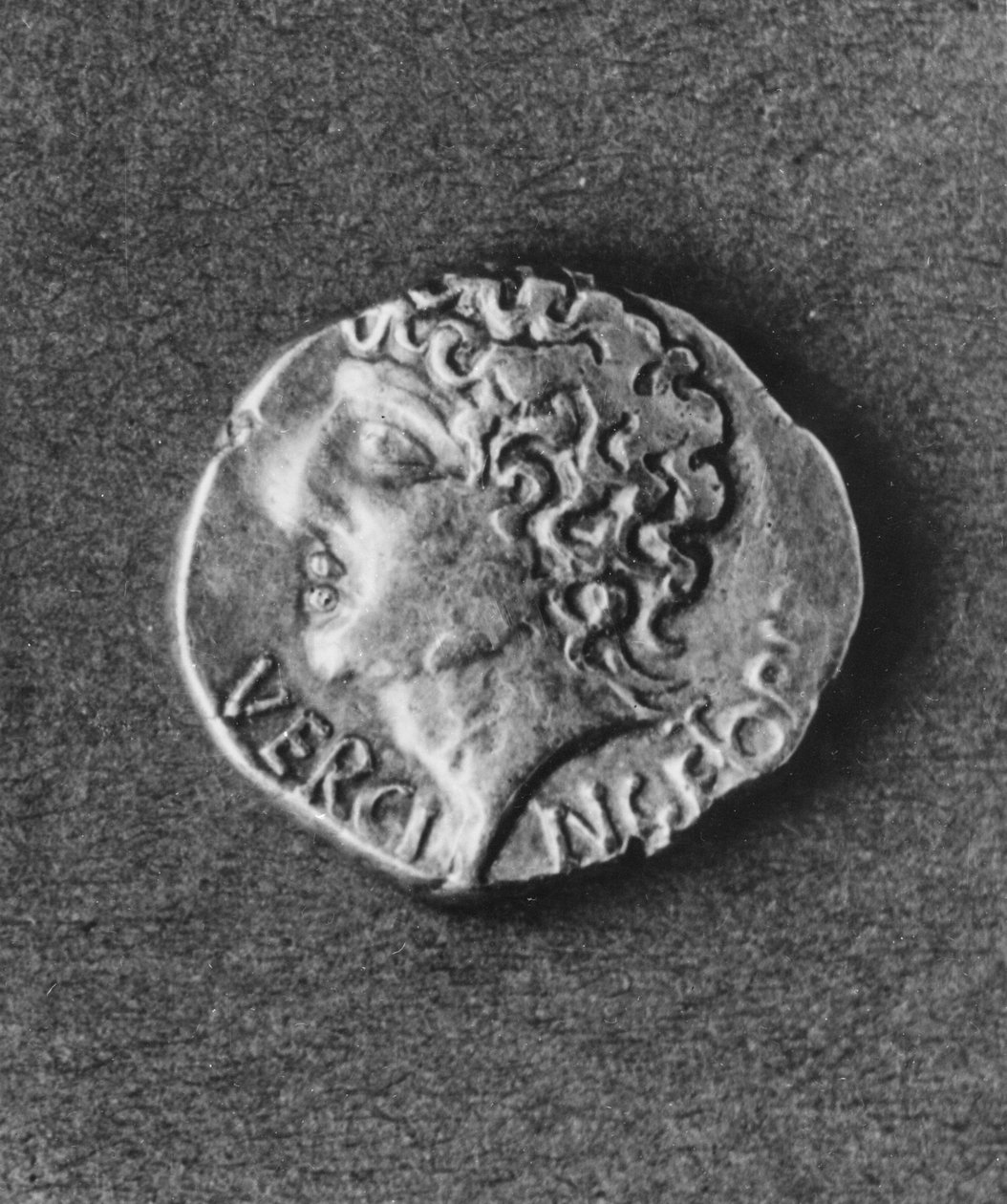Moneda con la efigie de Vercingetorix (72-46 a.C.) (metal) de Gaulish