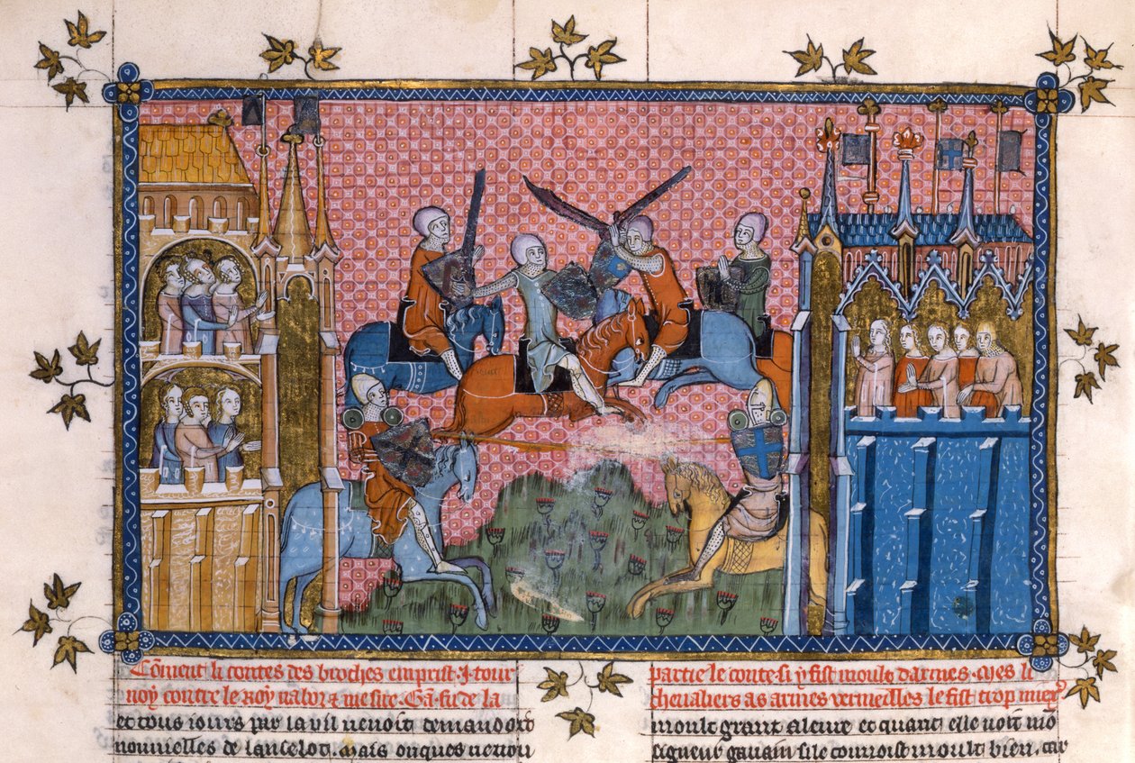 Escena del Romance de Lancelot del Lago de Gautier