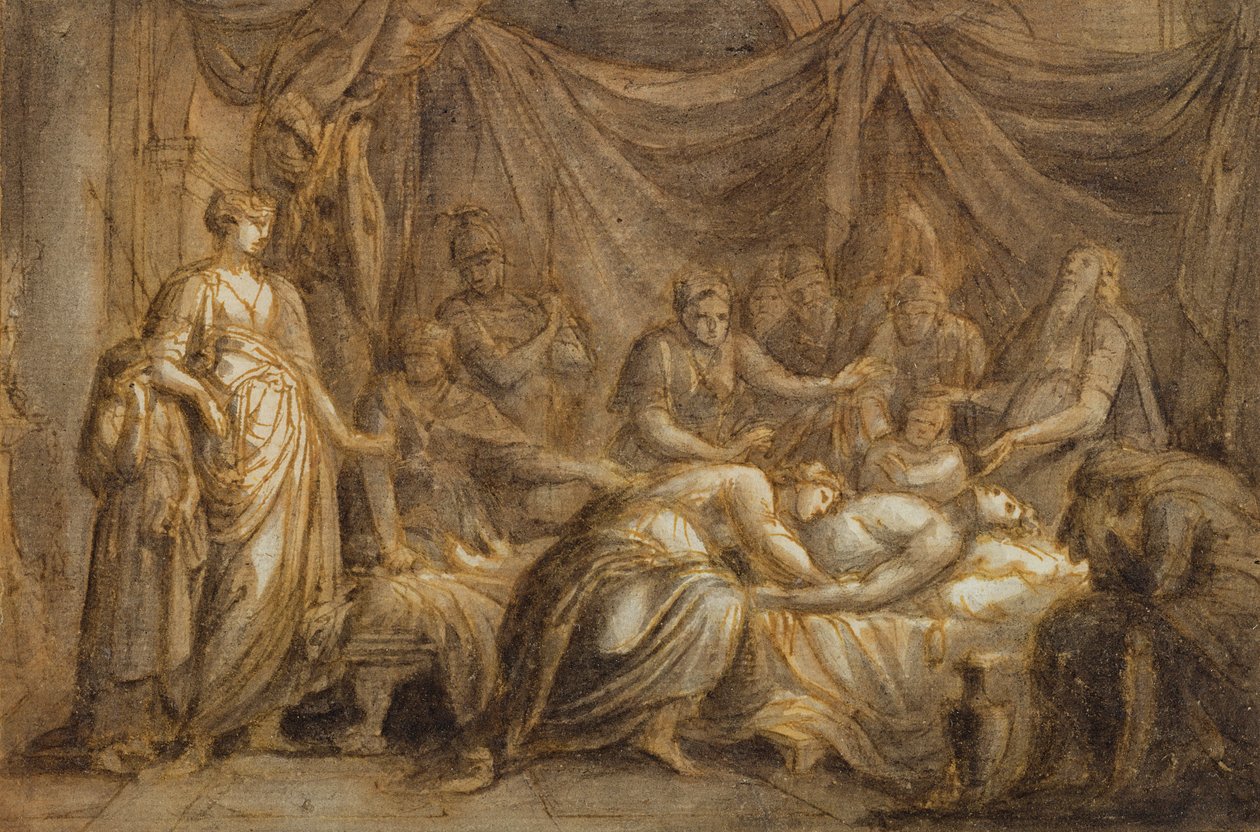 Andrómaca lamentando la muerte de Héctor, 1760-63 de Gavin Hamilton