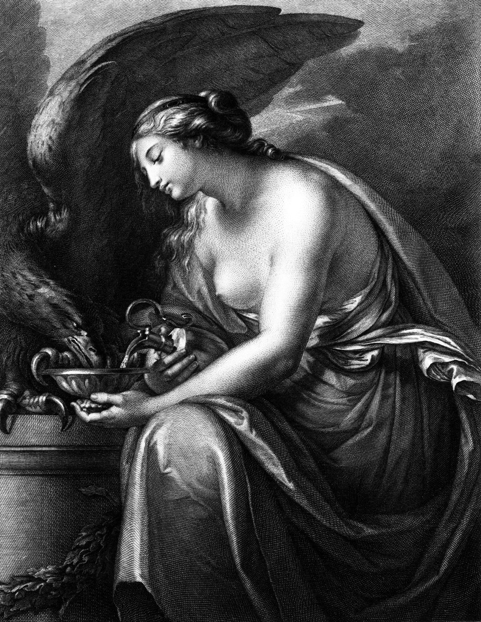 Hebe, grabado por Domenico Cunego de Gavin Hamilton